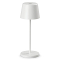 Ideal Lux - Lámpara de mesa exterior táctil LED regulable CUTE LED/2,5W/3,7V 3000 mAh USB 2200-2700K IP65 blanca